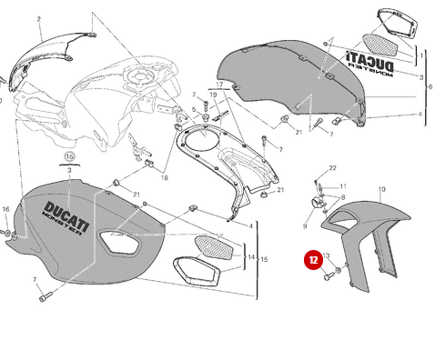 Tornillo Tbei M6X14 NUEVO - Ducati