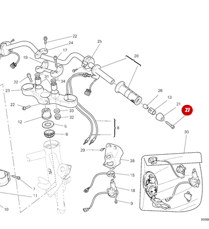 Vis Tcei M6X45 NEUVE - Ducati