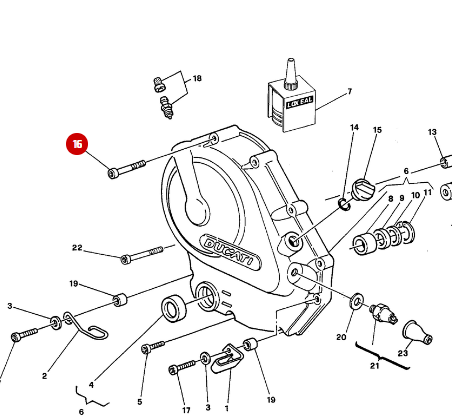 Vis Tcei M6X45 NEUVE - Ducati