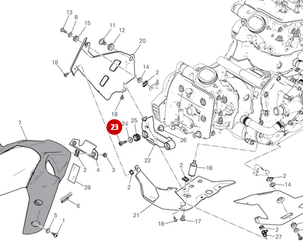 Tornillo M6x25 NUEVO - Ducati