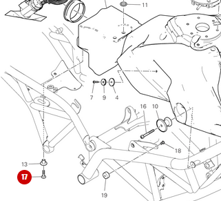 Tornillo M6x25 NUEVO - Ducati