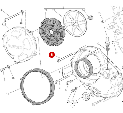 Tornillo Tcei M6X65 NUEVO - Ducati