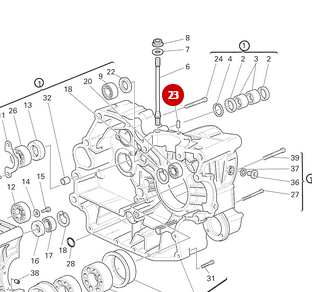 Perno centrador NUEVO - Ducati