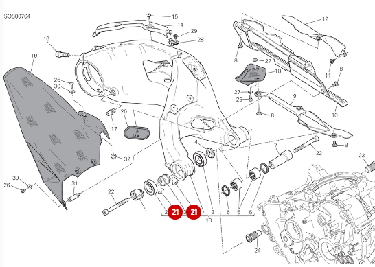 Goupille Pion NEUVE - Ducati