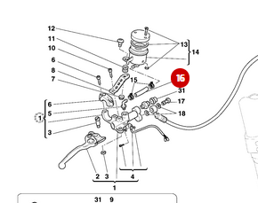 Latiguillo de bomba de freno NUEVO - Ducati