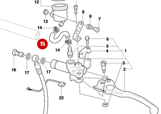 Latiguillo de bomba de freno NUEVO - Ducati