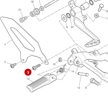 Tornillo M5x20 NUEVO - Ducati
