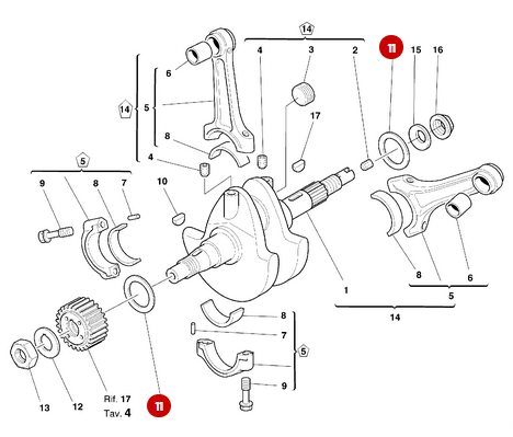 Rondelle Calage Vilebrequin 50X35X2.55 NEUVE - Ducati