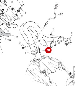 Ressort Echappement Long NEUF - Ducati