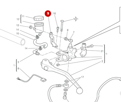 Soporte Bote Embrague NUEVO - Ducati