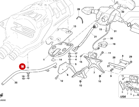 Arandela Protector Térmico NUEVA - Ducati