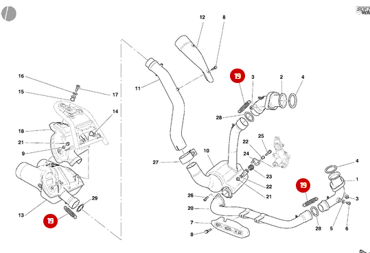 Muelle De Escape NUEVO - Ducati