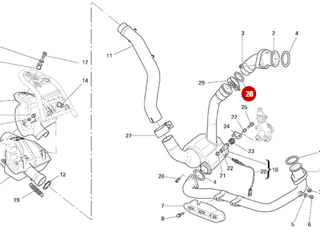 Joint Echappement NEUF - Ducati