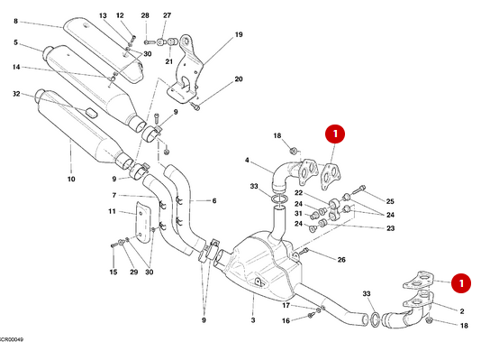 Joint Echappement NEUF - Ducati