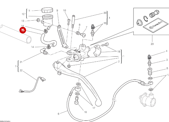 Manguera de depósito NUEVA - Ducati