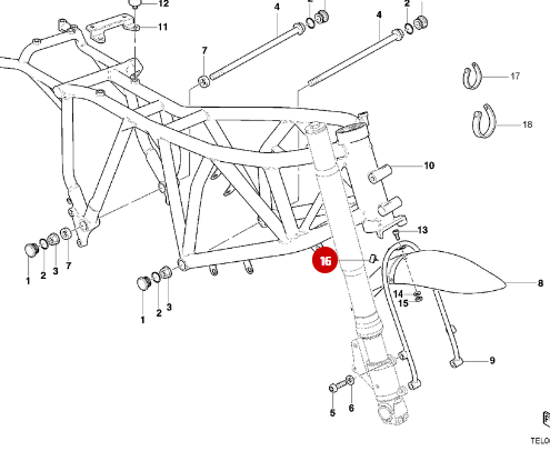 Sello de goma NUEVO - Ducati