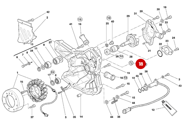 Anillo de sellado NUEVO - Ducati
