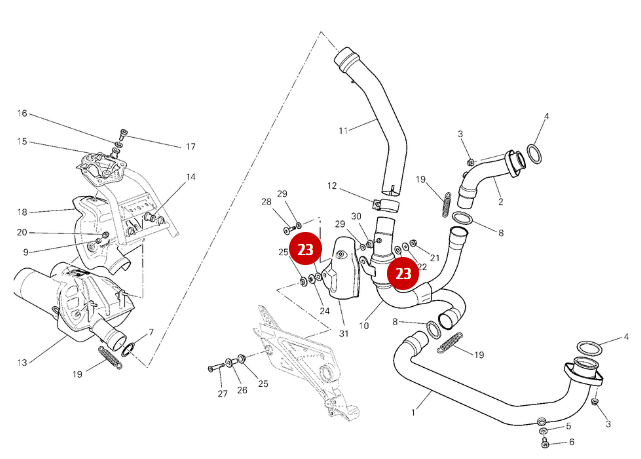 Arandela Paracalor NUEVO - Ducati