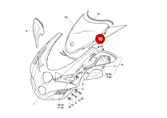 Ecrou Insert Vis Bulle NEUF - Ducati