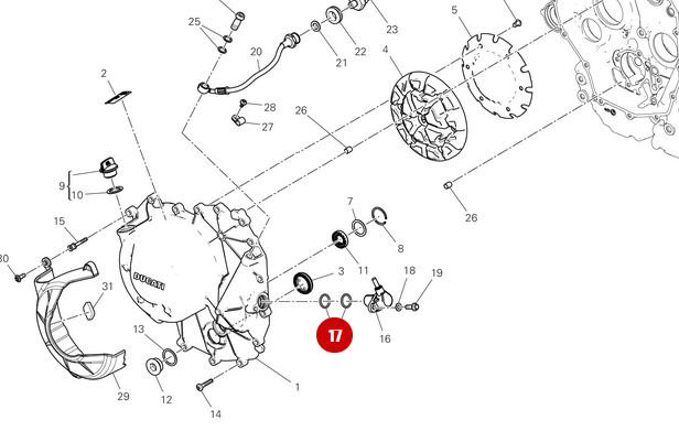 Junta tórica 17,96X2,62 NUEVO - Ducati