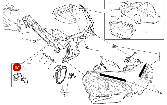 Soporte Sensor Aire NUEVO - Ducati