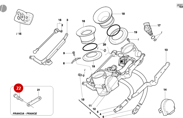 Tornillo autoblocante Brida NUEVO - Ducati