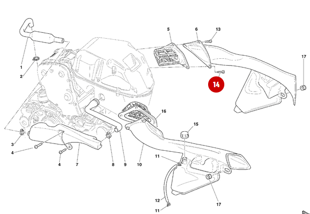 Tornillo Transportador De Aire NUEVO - Ducati