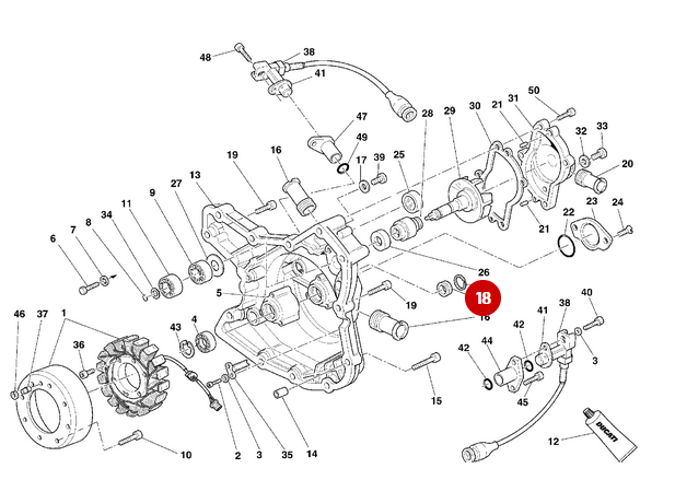Anillo de estanqueidad NUEVO - Ducati