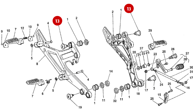 Tornillo Platino Bicromatado Bicromatado NUEVO - Ducati
