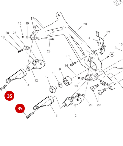 Vis Tceif M8X20 NUEVO - Ducati