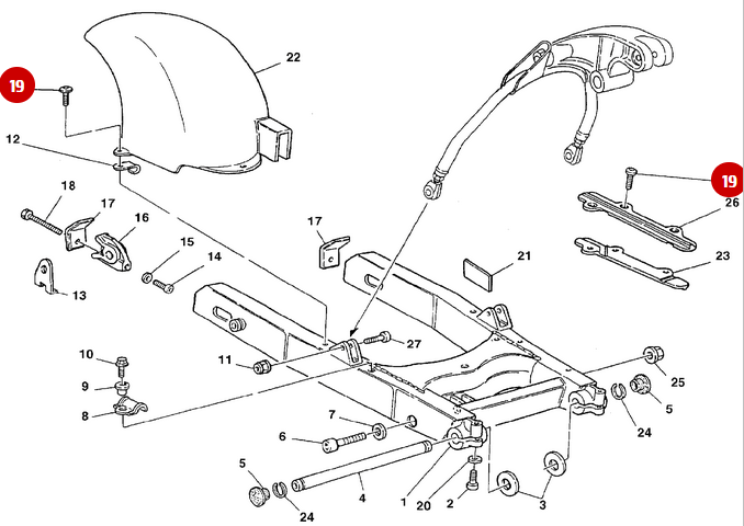 Vis Tbei M6X20 NUEVA - Ducati
