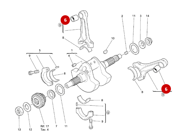 Casquillo de pie de biela NUEVO - Ducati
