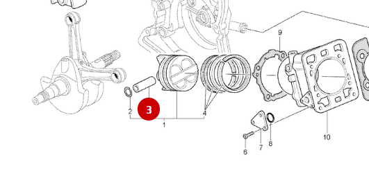 Eje de Pistón NUEVO - Ducati