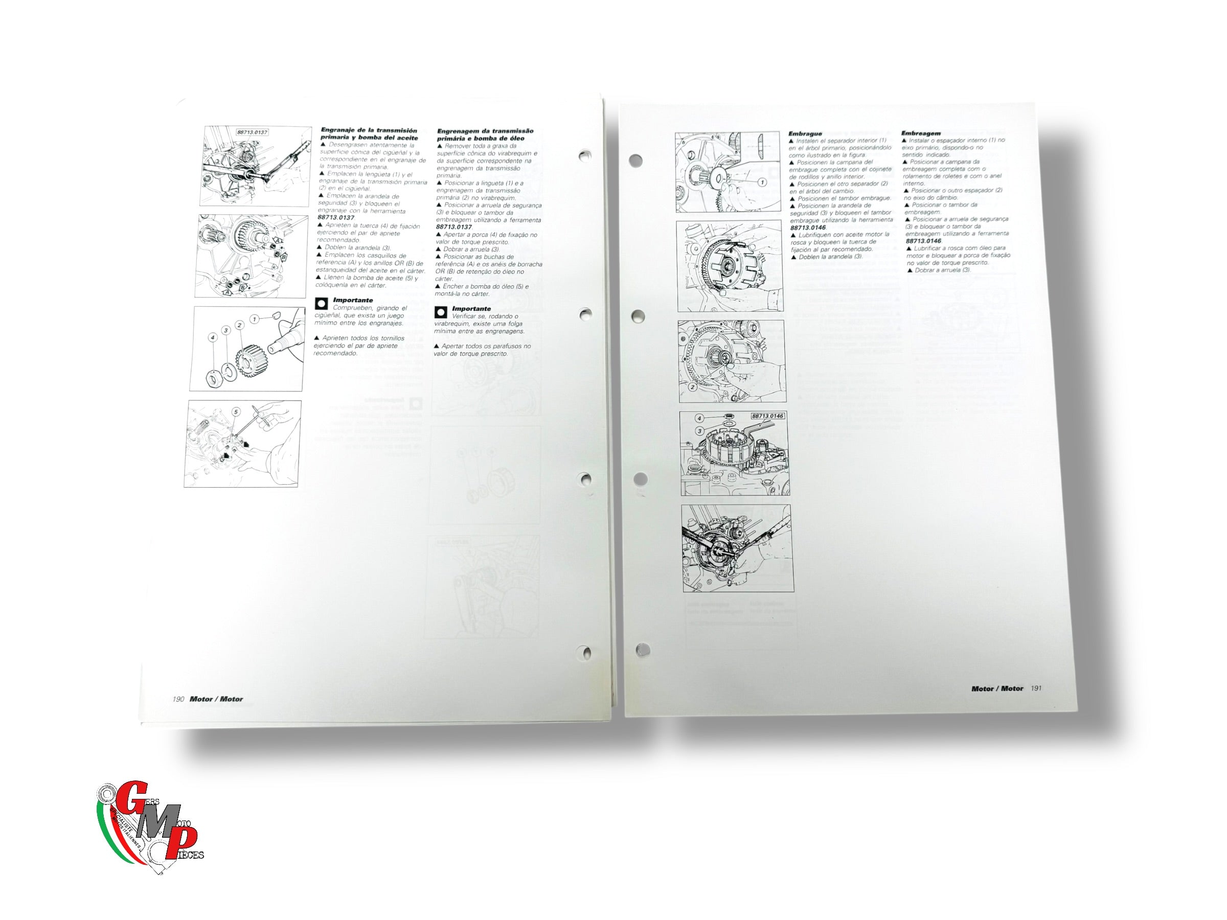 Manuel D Atelier 600 750 2001 Français/Allemand NEUF - Ducati