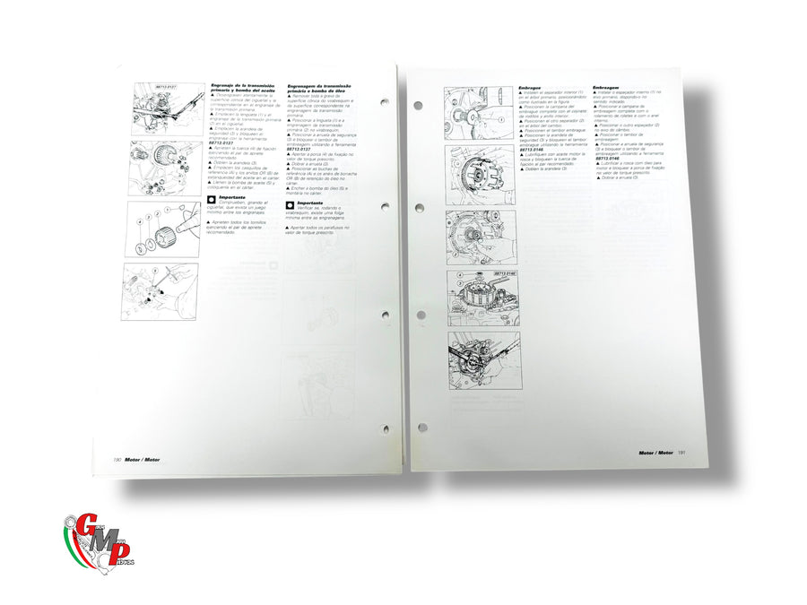 Manual de taller 600 750 2001 Francés/Alemán NUEVO - Ducati