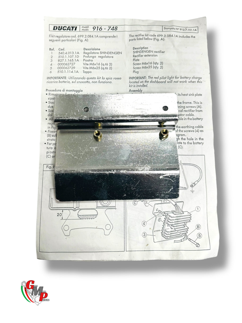 Plaque Support Régulateur NEUVE - Ducati