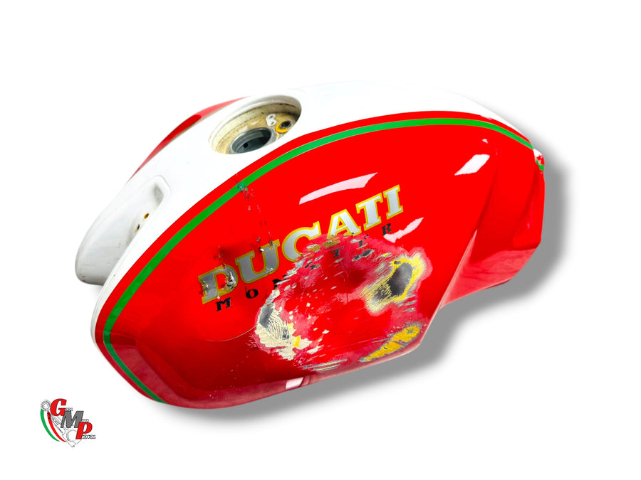 Depósito Combustible Rojo Raya Blanca - Ducati