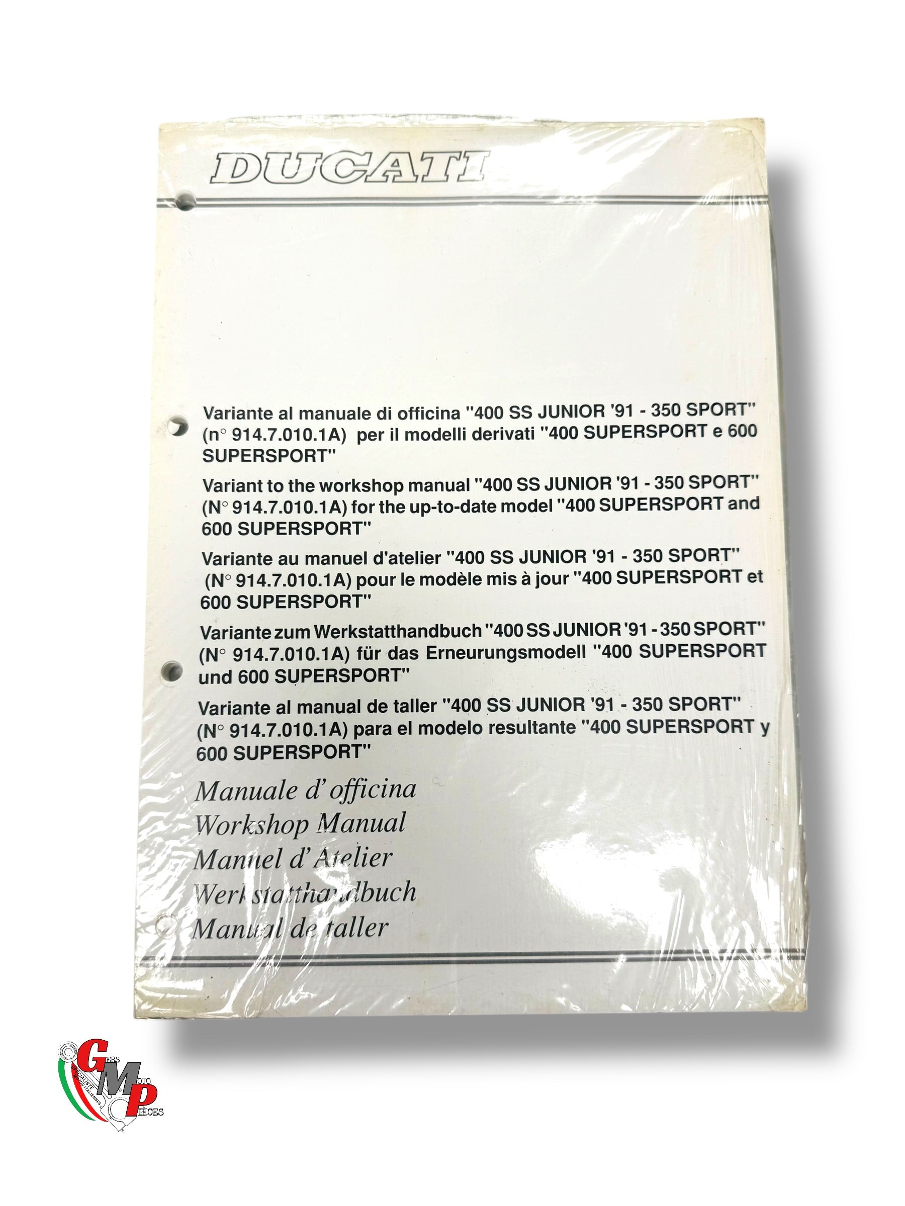 Extension Manuel Atelier 350 400 SS 1991 Français/Anglais NEUF - Ducati