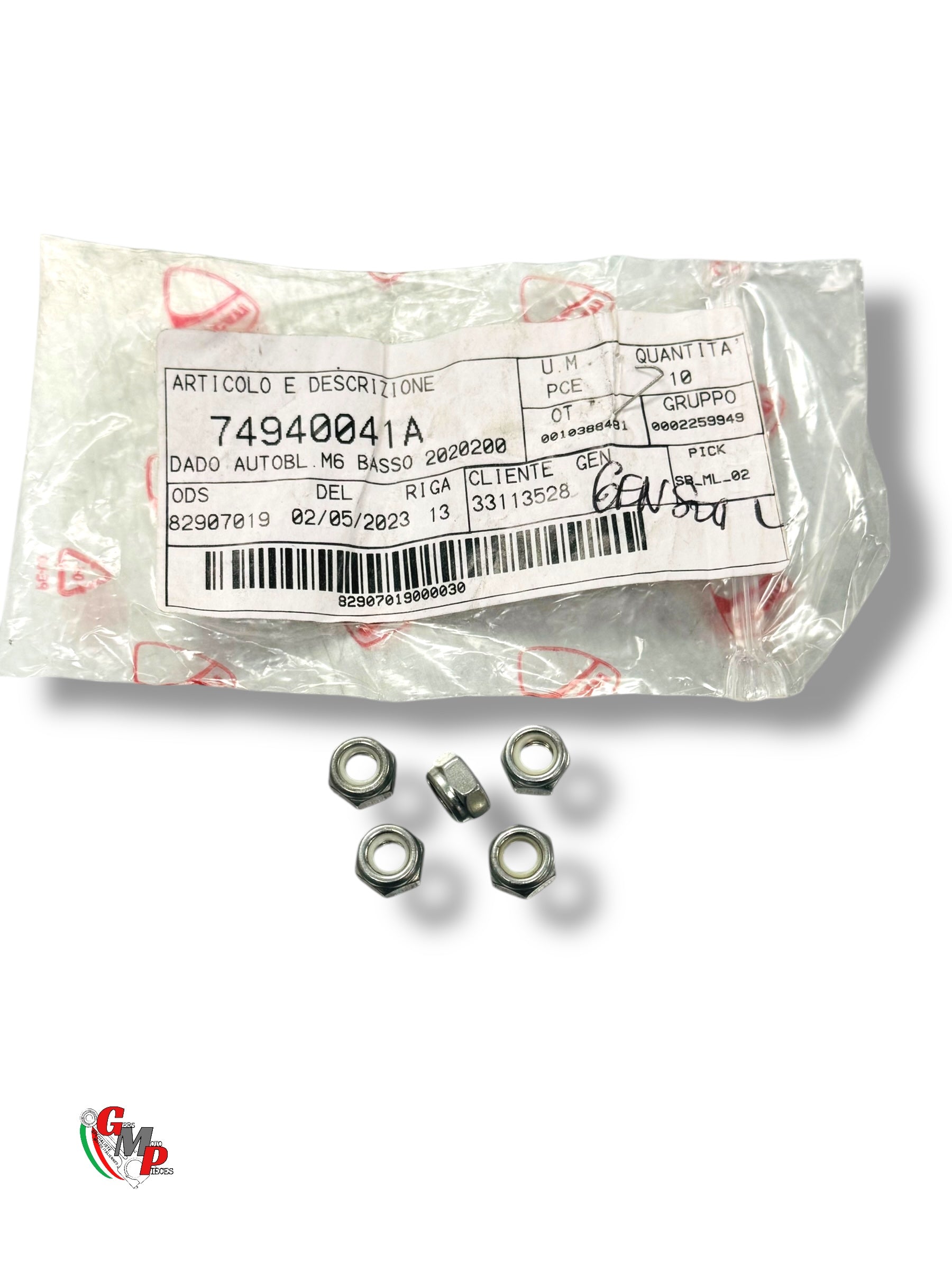 Ecrou autobloquant M6 NEUF - Ducati