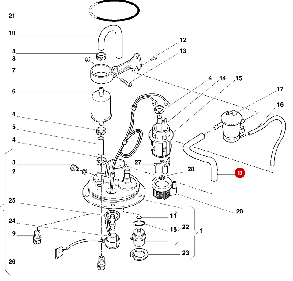 Durite pompe à essence NEUVE - Ducati