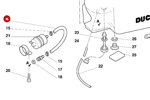 Durite carburant NEUVE - Ducati