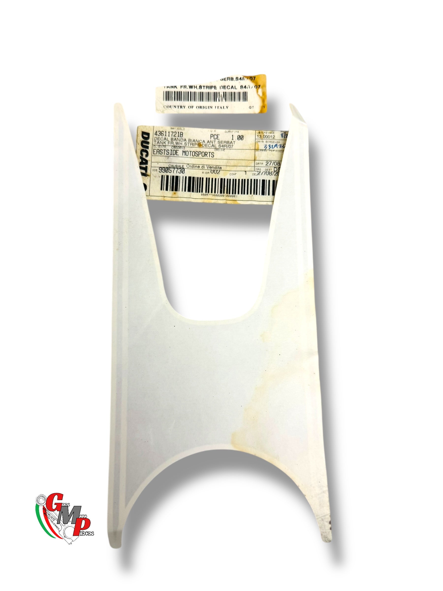 Calcomanía adhesiva de malla blanca para el depósito de combustible - Ducati Monster S4R