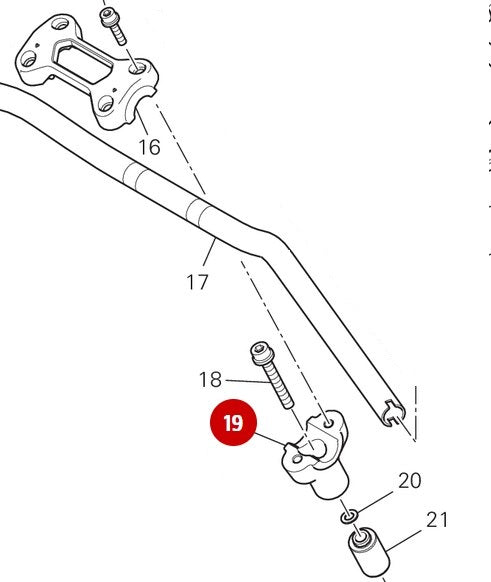 Guía de latiguillo de freno inferior NUEVA - Ducati