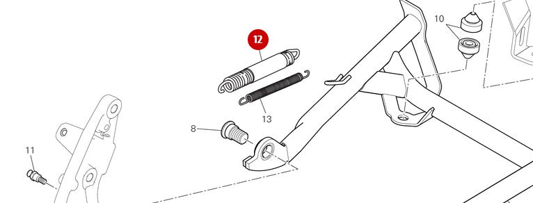 Ressort béquille centrale NEUF - Ducati