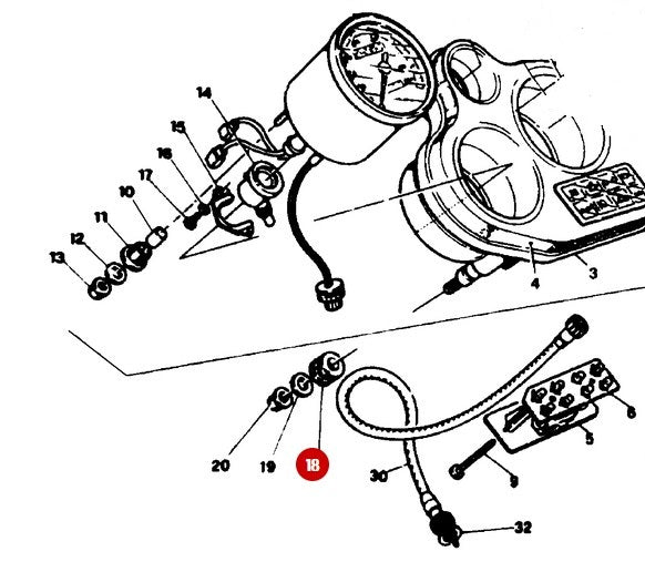 Bucle trasero de goma para asiento - Ducati
