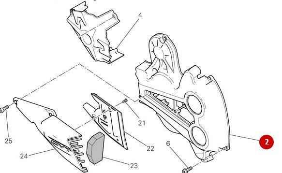 Tapa exterior correa horizontal - Ducati
