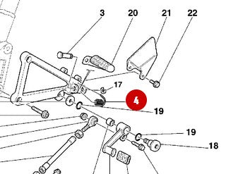 Muelle del pedal del freno trasero - Ducati