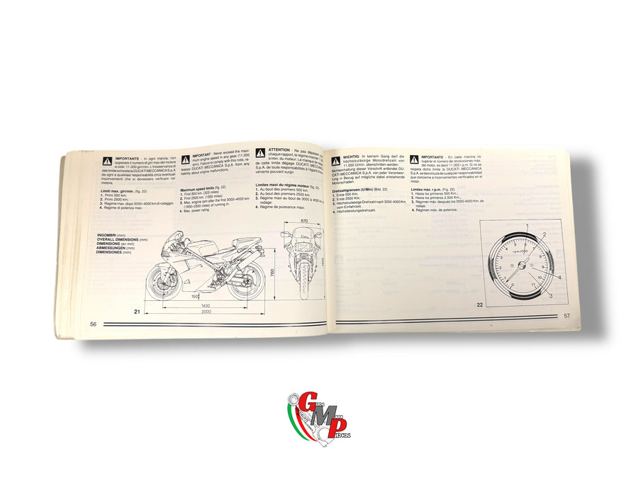 Manual de uso y mantenimiento - Ducati Superbike 888 SP5