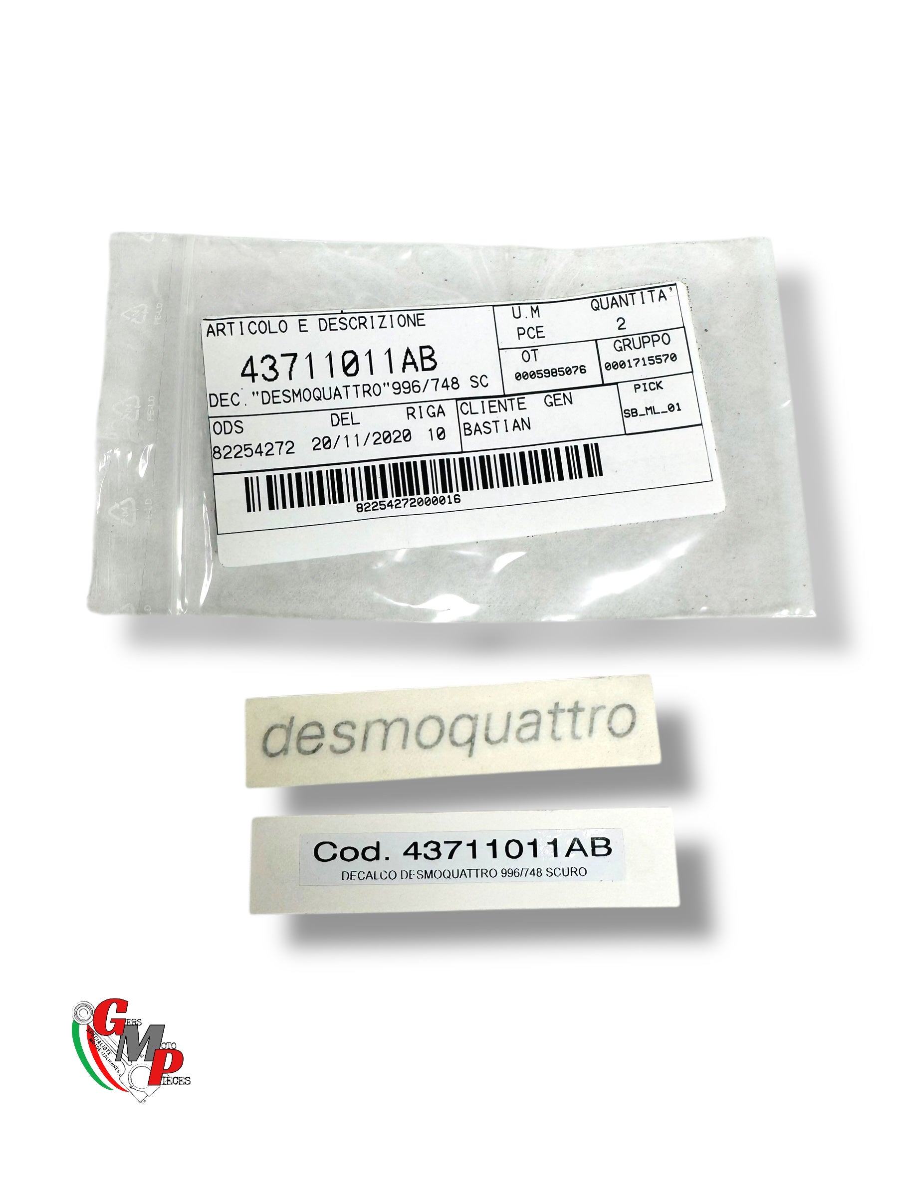 Nueva pegatina Desmoquattro - Ducati