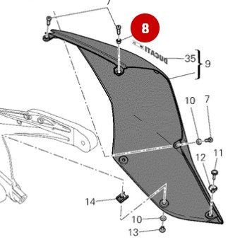 Separador carenado asiento tapas - Ducati